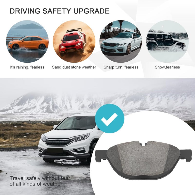 HECHENQICHE وسادات فرامل سيراميكية أمامية لسيارات بي إم دبليو 528i xDrive 750Li 550i 650i 750i 740Li 740i 535i GT Gran Coupe 740Ld Alpina B7 B7L ActiveHybrid 7 - Image 4